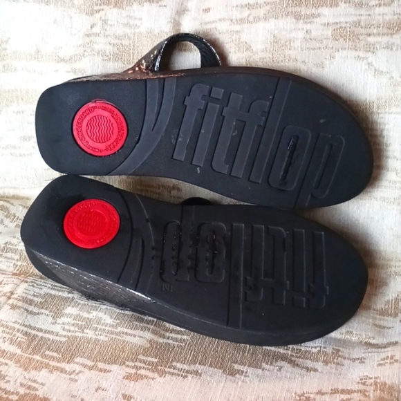 FITFLOPFitFlop Petra™ Toe-Thong Jewelled Sandals In Pewter Size 6 - Picture 10 of 12